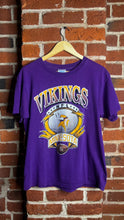 Load image into Gallery viewer, Vintage 1990s Purple Minnesota Vikings NFL Graphic T-shirt by Tultex
